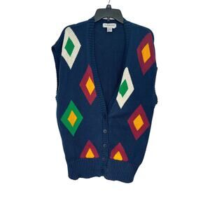 OUTLANDER WOMENS BUTTON FRONT SLEEVELESS CARDIGAN SWEATER SIZE LARGE